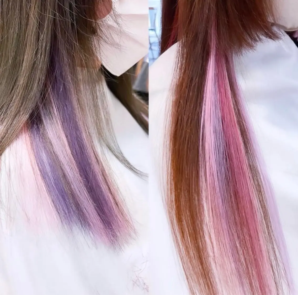 ロング カラー シールエクステ ハイトーンカラー エクステ 似合わせヘア 💐たかさきかなこのヘアスタイル