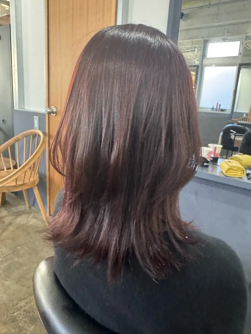 ミディアム カット ヘアカラー トリートメント くせ毛多毛特化 高橋　淳のヘアスタイル