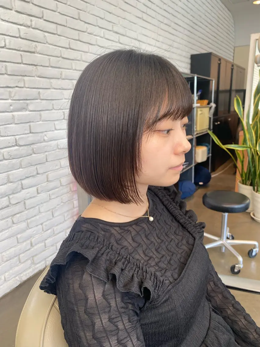 ショート ボブ カット ヘアカラー トリートメント 🎧ayaka/ボブ /透明感カラー🩵のヘアスタイル
