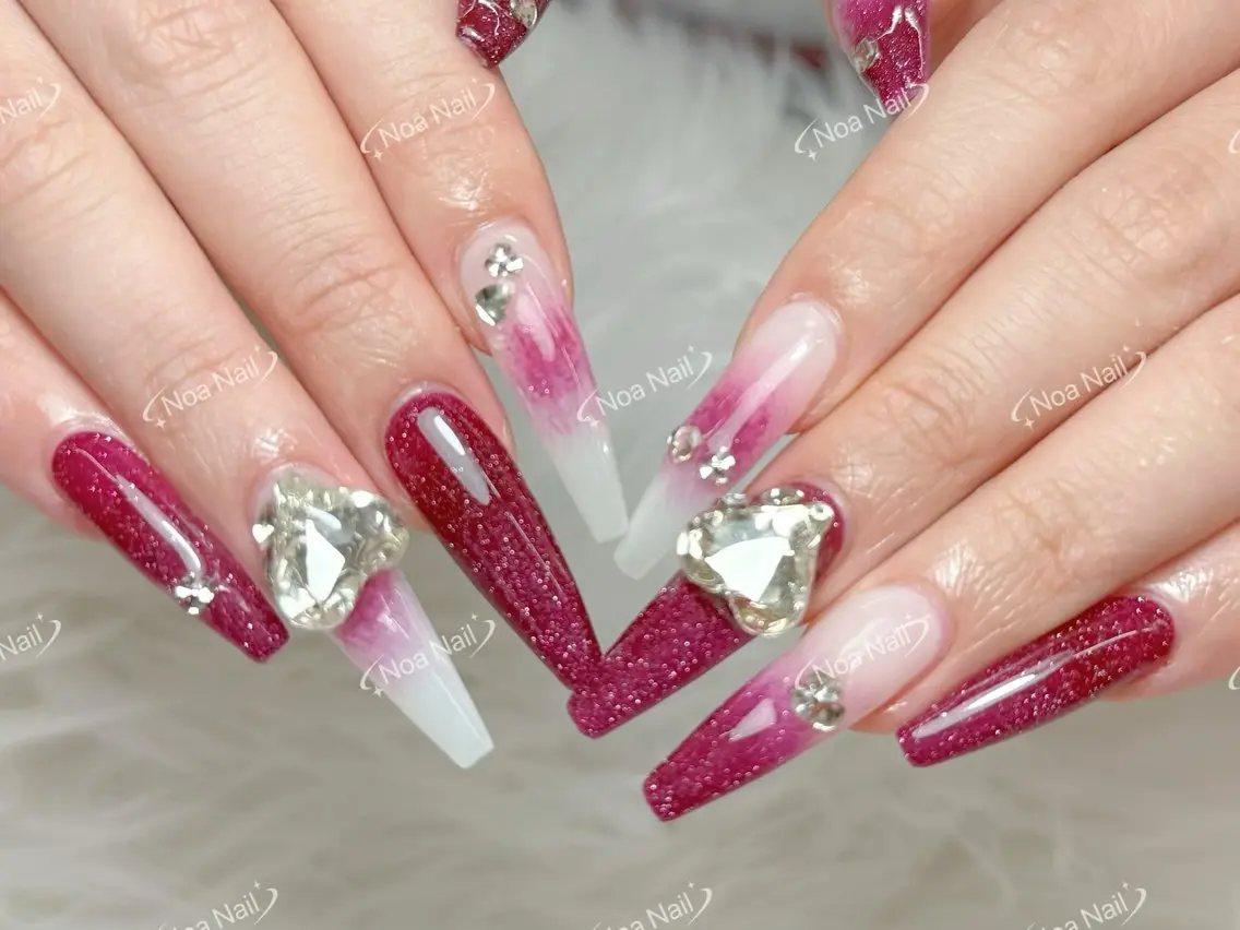 ネイル 成人式 フレンチネイル グラデーション 韓国ネイル マグネットネイル ハンドネイル Noa Nailのネイルデザイン