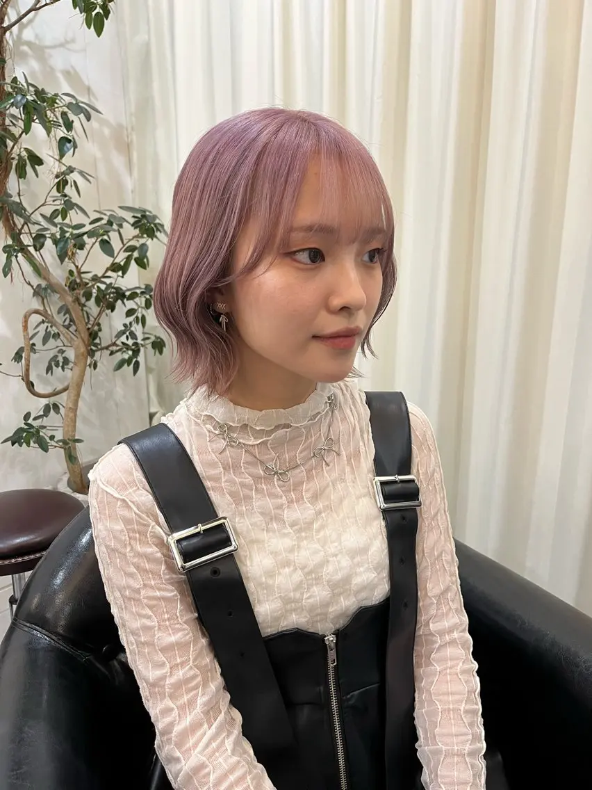 ミディアム カラー ヘアカラー トリートメント ゆな🎀ハイトーン /レイヤーのヘアスタイル