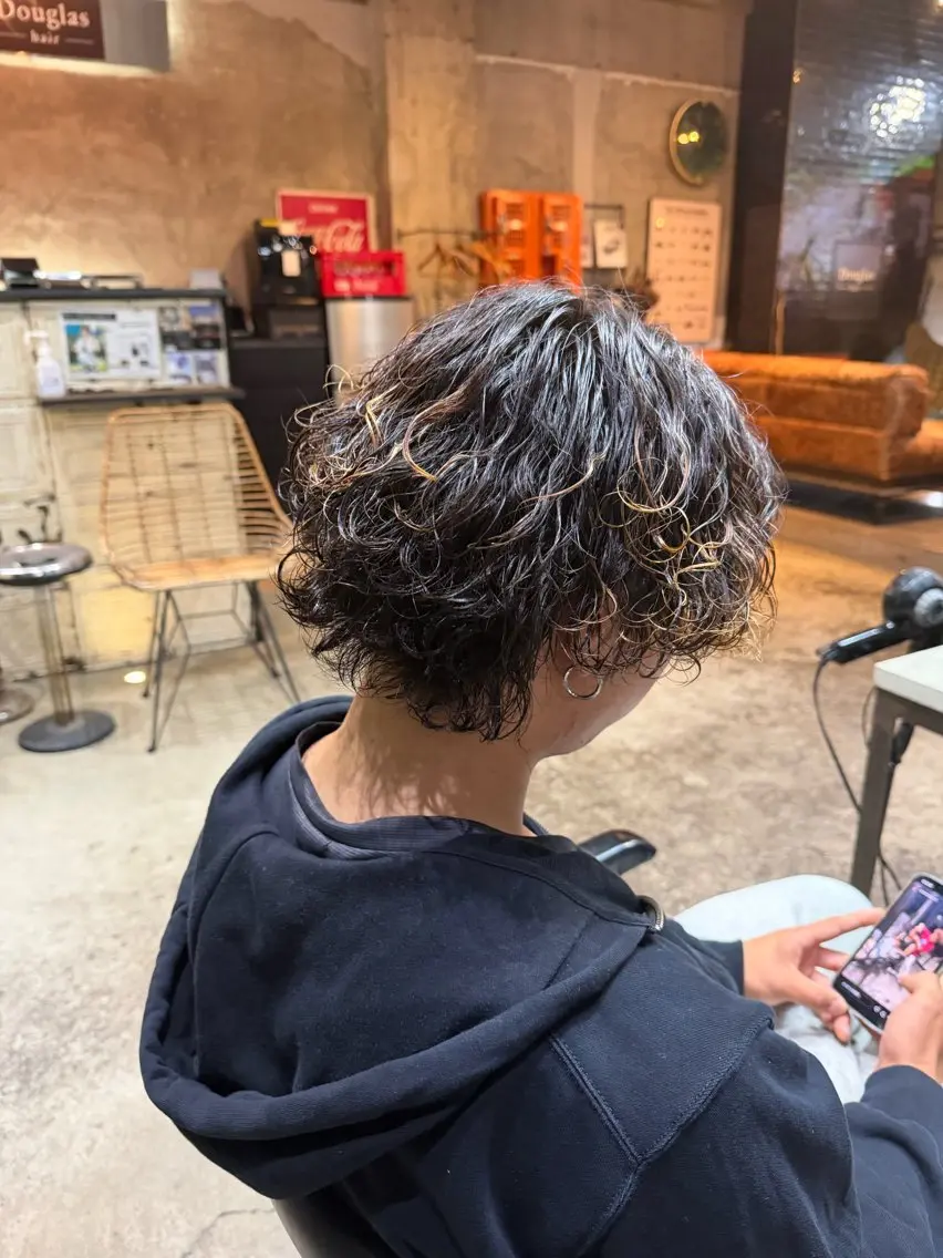 パーマ メンズ カット パーマ 都築 愛翔のヘアスタイル