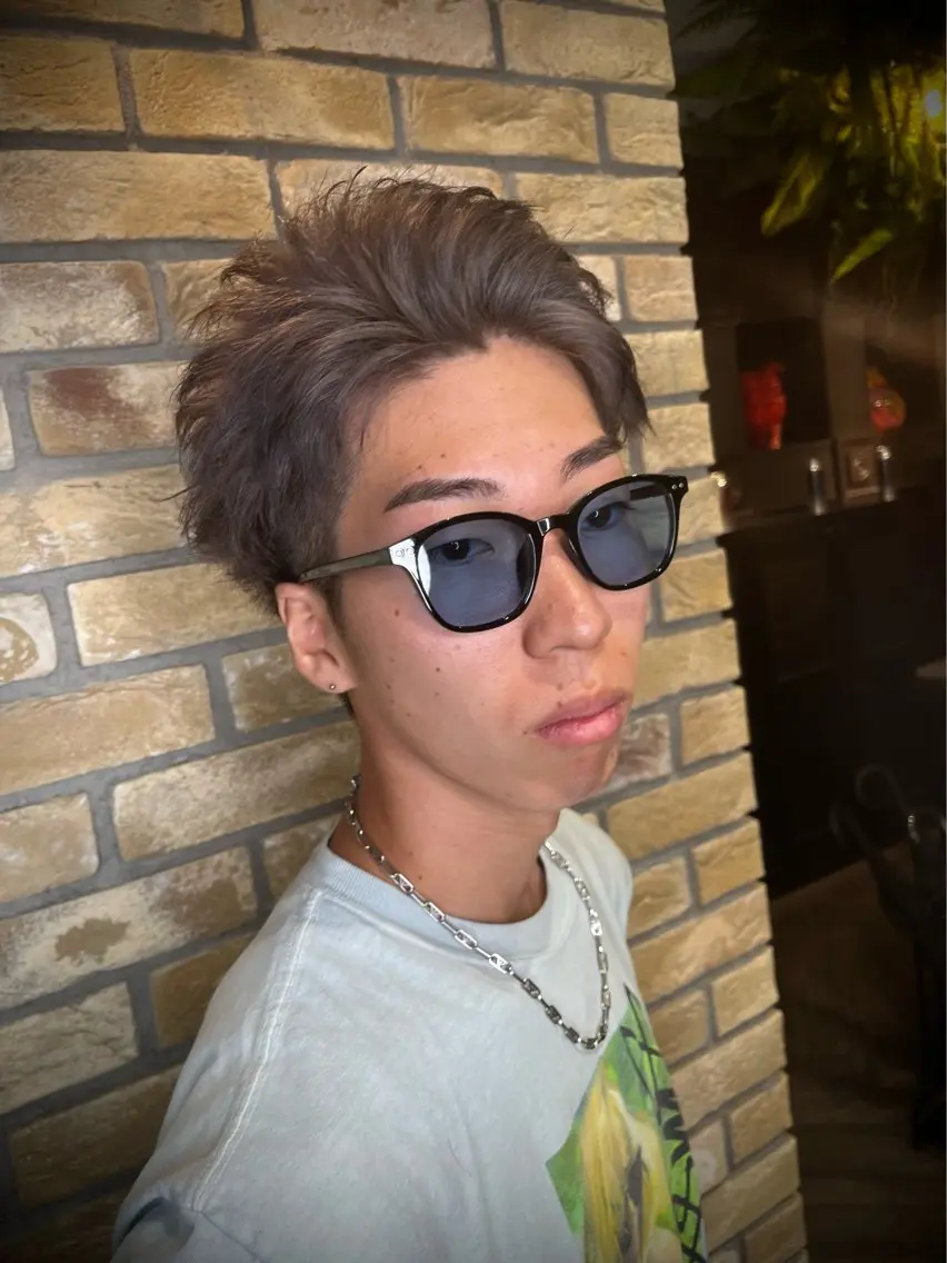 ショート カラー メンズ メンズハイトーン スパイキーショート ハイトーンカラー ショートヘア 渋谷 YUUKIのヘアスタイル