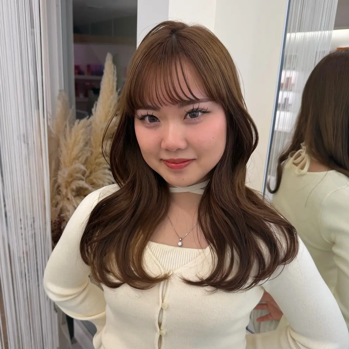 セミロング カラー ParveMix 🩶🫧入江 香名のヘアスタイル