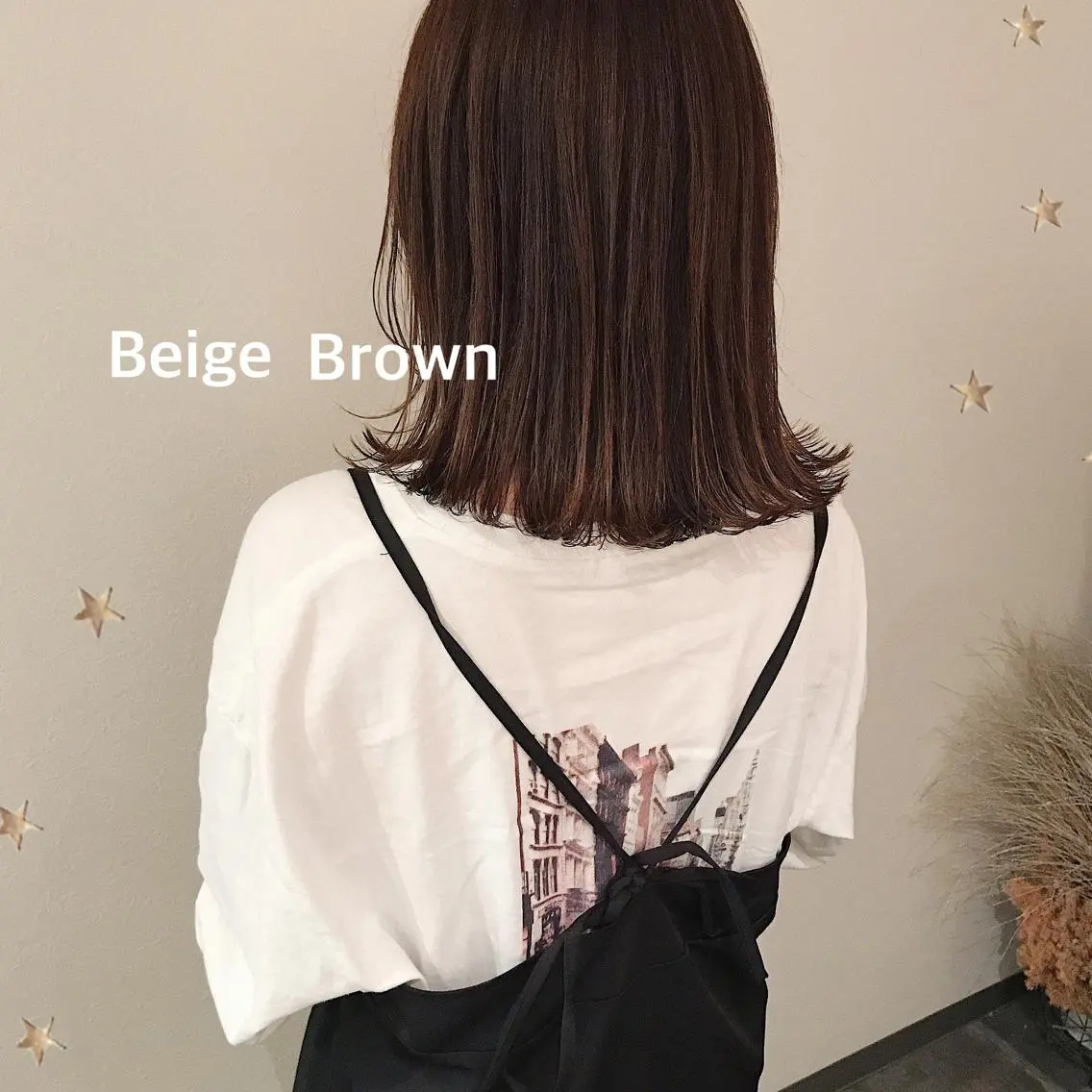 ミディアム カラー カット ヘアカラー 市川 千夏のヘアスタイル