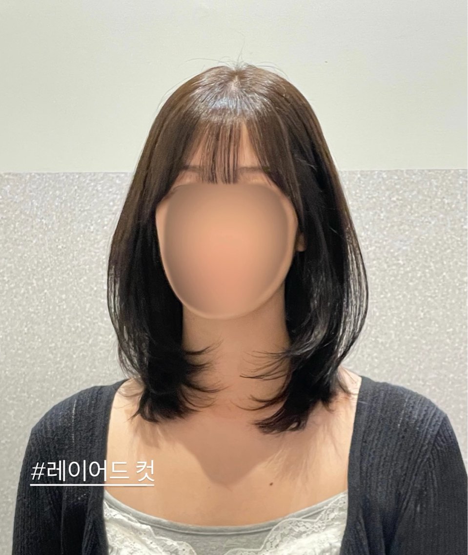 ミディアム 韓国風ヘア レイヤーカット カット ヘアカラー トリートメント ❤︎︎韓国ヘア❤︎︎ 𝑺𝒉𝒊𝒉𝒐のヘアスタイル