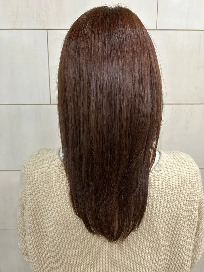 ロング カラー レッドカラー 【アトレ藤沢】矢野 素子のヘアスタイル