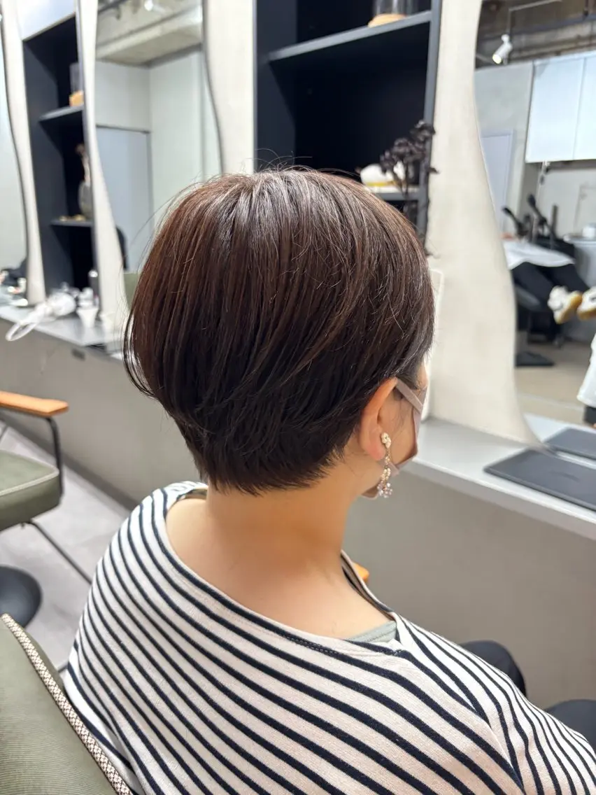 ショート カラー パーマ ショートヘア nico 麻生 やまざきれいのヘアスタイル