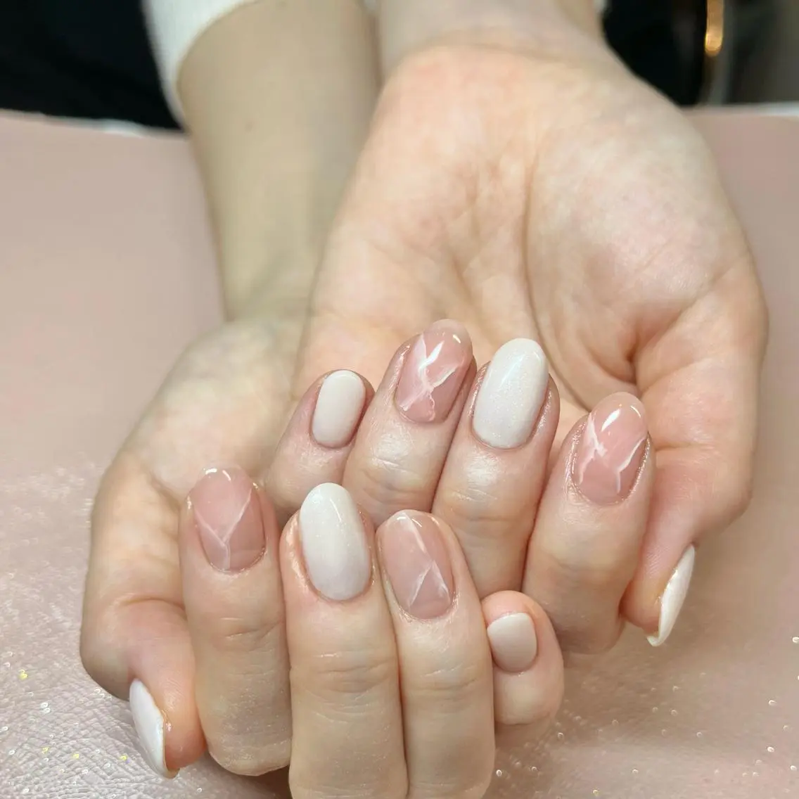 ネイル アートネイル 大理石ネイル(マーブル) シンプルネイル ストーンネイル Vogustys Nail 山田のネイルデザイン