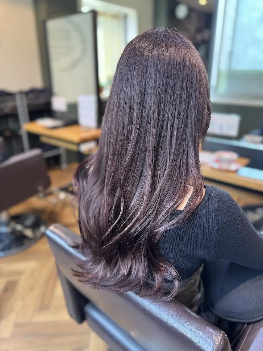 ロング カラー ラベンダーカラー ラベンダーピンク ピンクカラー 髪質改善 カット ヘアカラー トリートメント 市川 洸のヘアスタイル