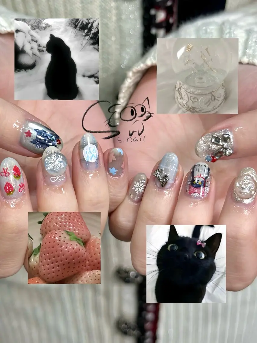 ネイル アートネイル チークネイル フレンチネイル グラデーション マグネットネイル S.nail _のネイルデザイン