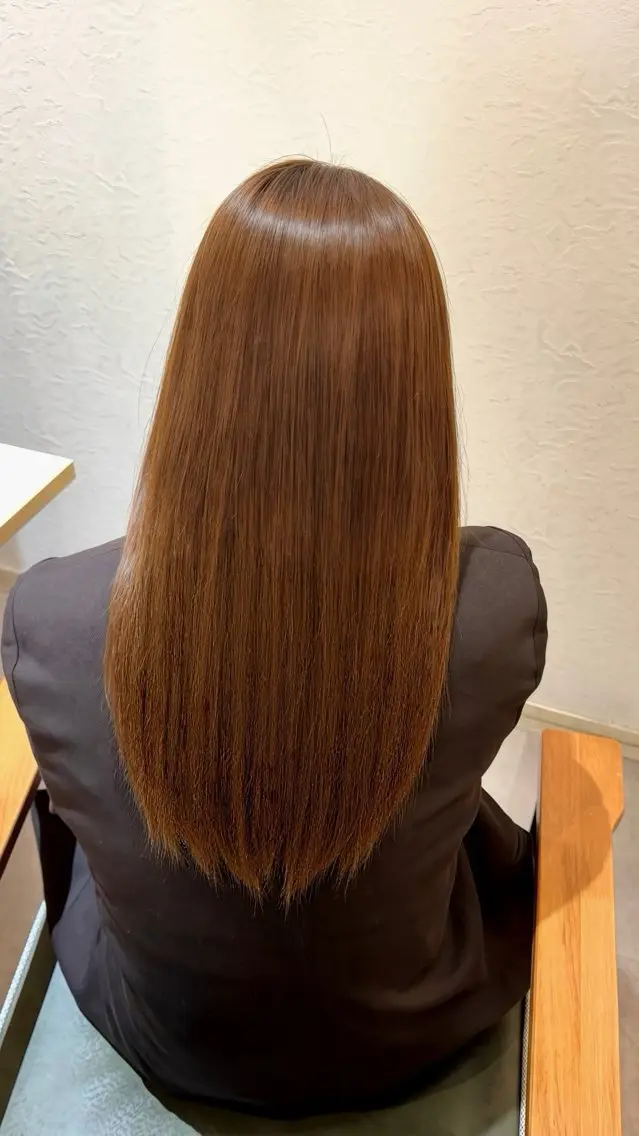 セミロング 縮毛矯正 縮毛矯正/艶カラー 京都四条烏丸/ことみのヘアスタイル