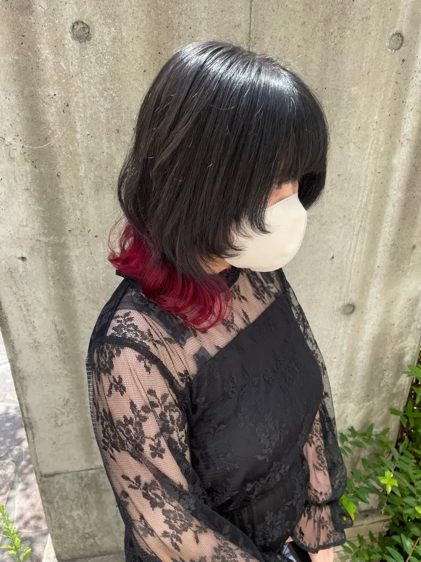 ミディアム カラー ブランシェ神領店 笹原渚紗のヘアスタイル