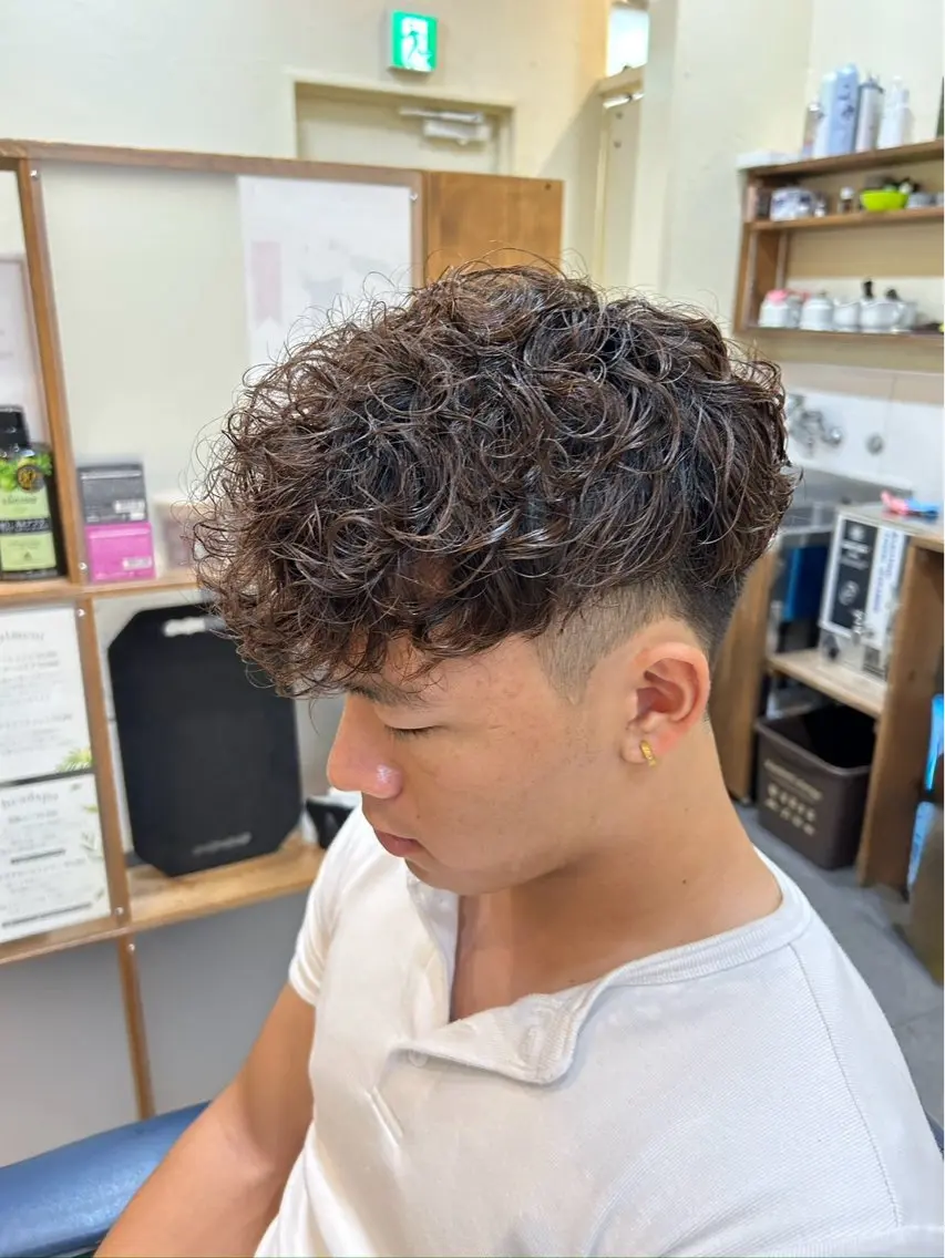 ショート パーマ パーマ 三宅 陽大のヘアスタイル