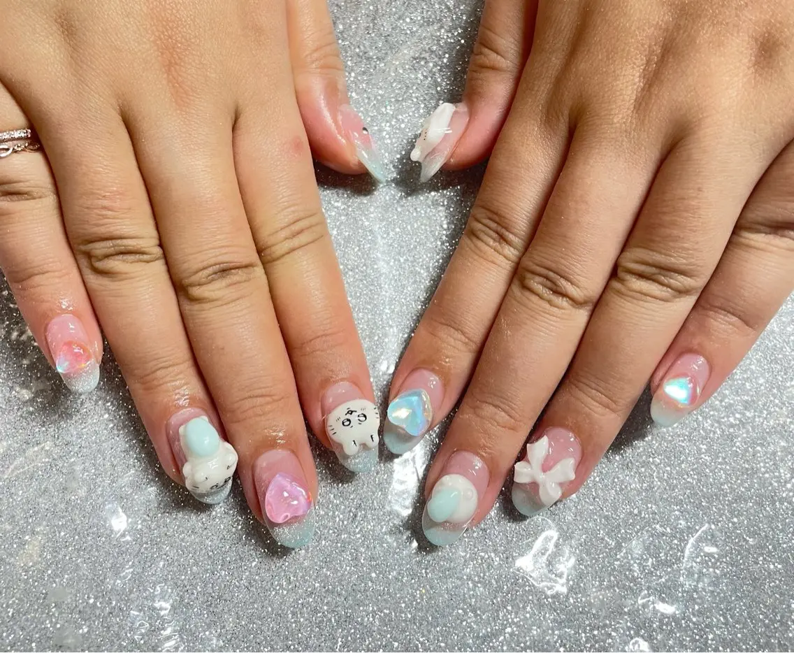 ネイル ハンドネイル VIERU 🌈🎀💖のネイルデザイン