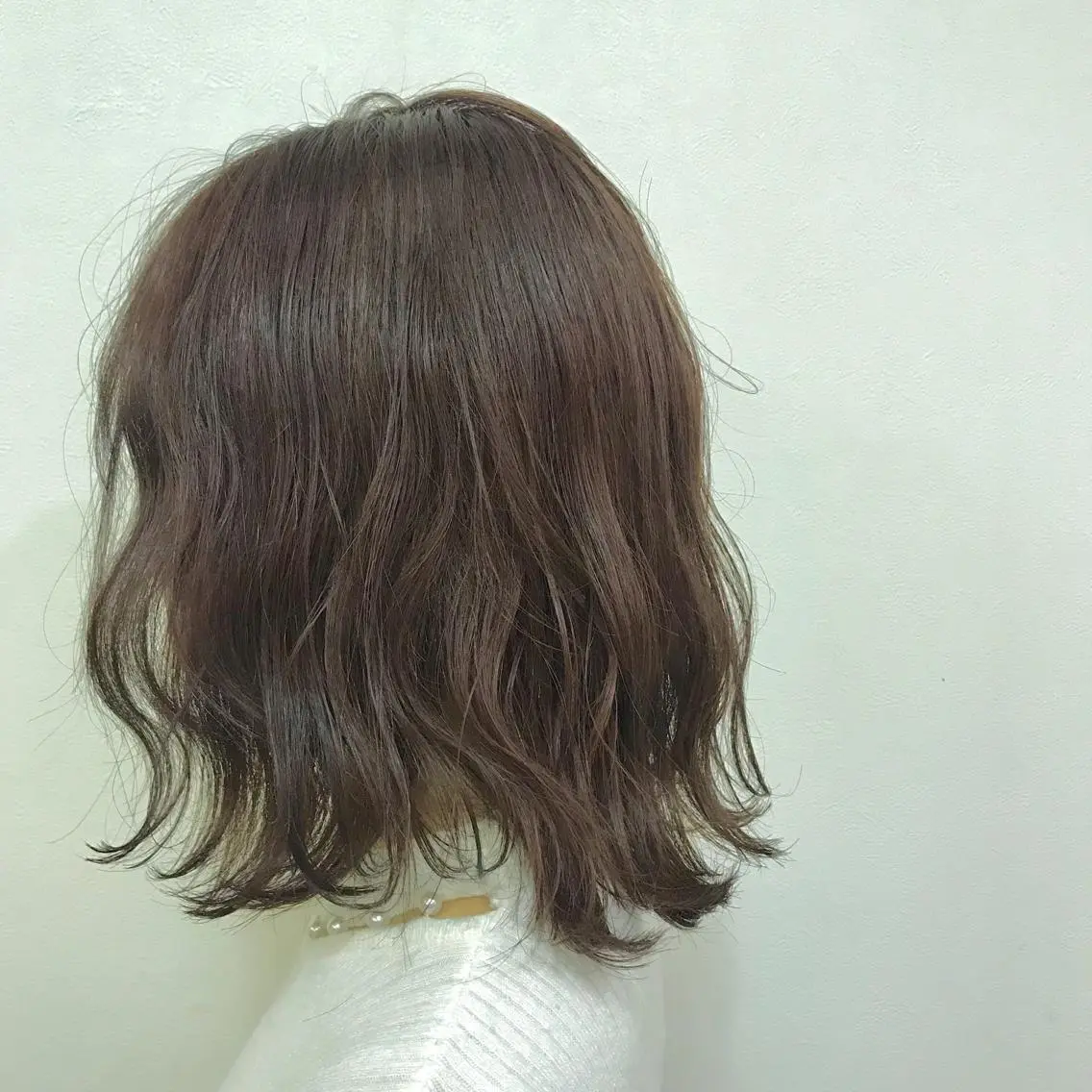 ミディアム カラー ニュアンスパーマ/ レイヤー/茶屋町のヘアスタイル