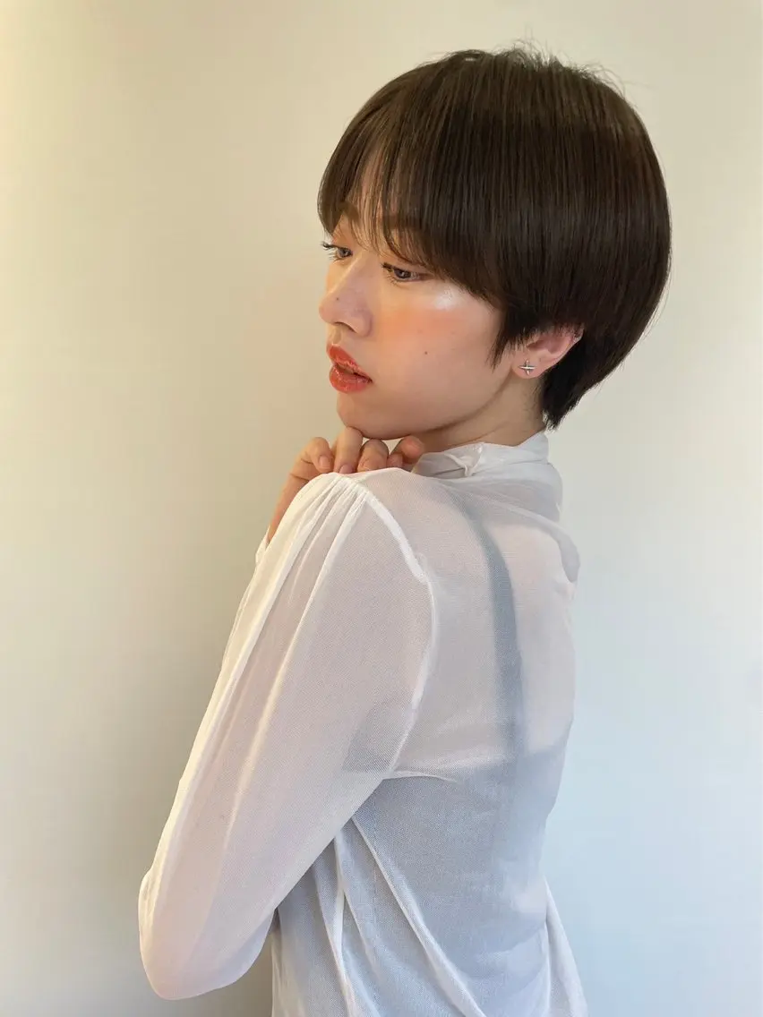 ショート カラー パーマ アディクシーカラー ベージュカラー 似合わせ✨透明感🫧 佐藤優斗のヘアスタイル