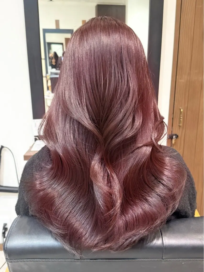 ロング ヘアカラー トリートメント ハイトーン/透明感 カラー🍒SHIONのヘアスタイル