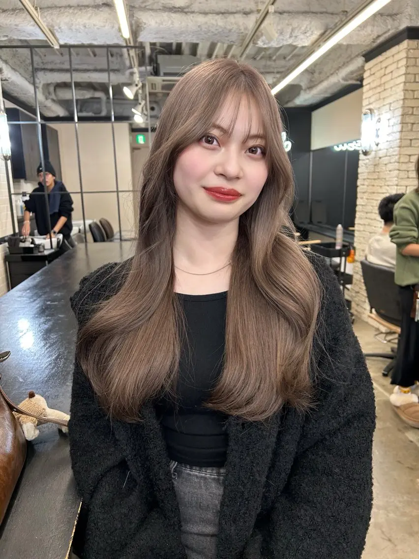 ロング カラー ヘアカラー トリートメント ヘアセット 地毛風艶カラー🌿 喜多夏海のヘアスタイル