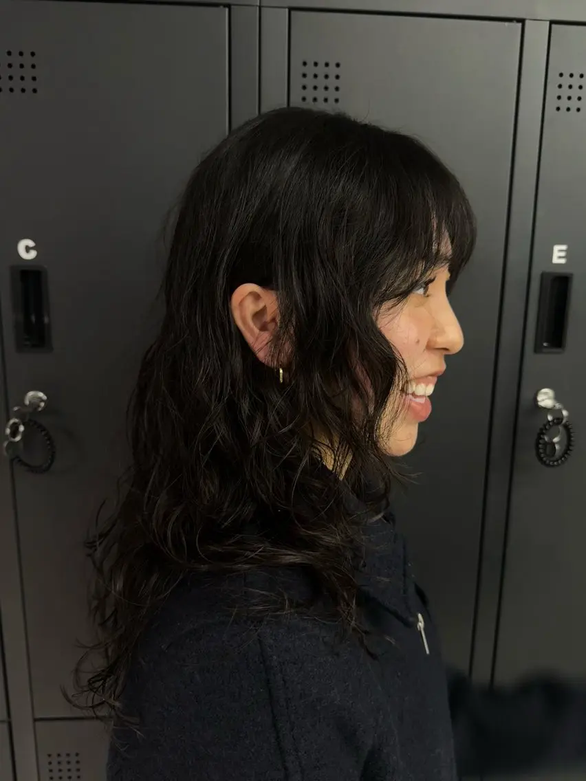 ロング パーマ カット レイヤーカット 🫒natsuのヘアスタイル