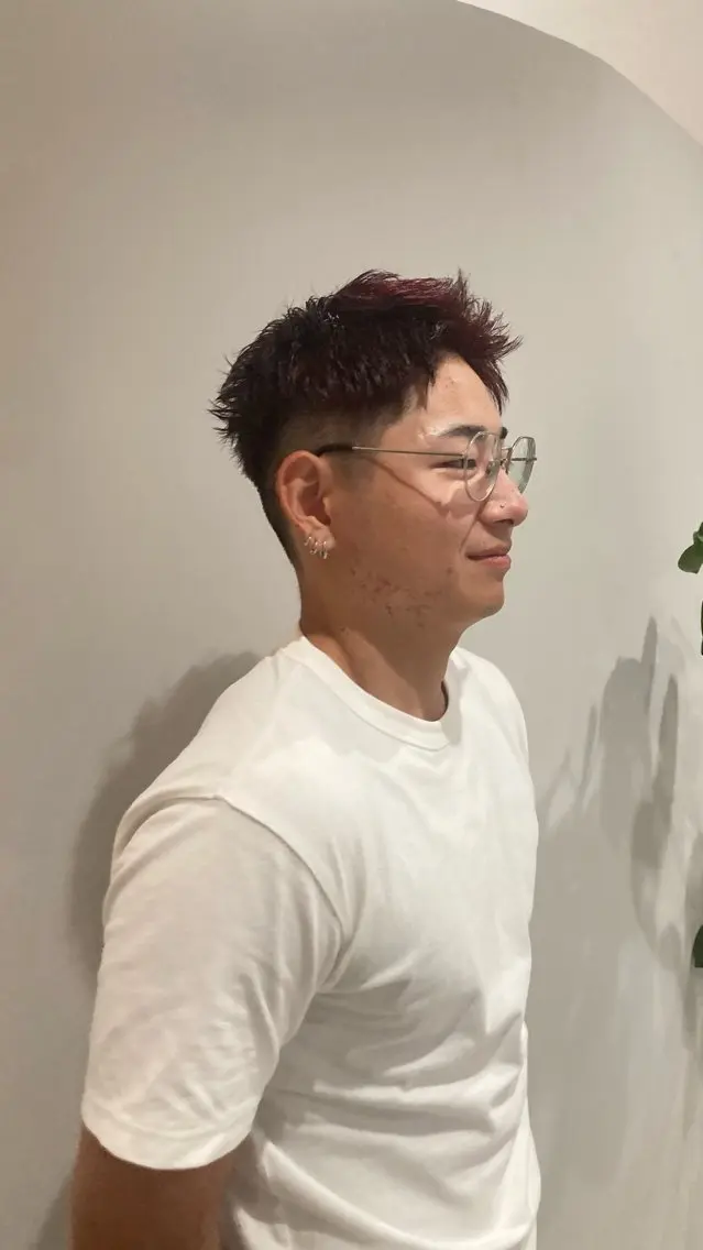 カラー メンズ ヘアカラー 河内 秀斗のヘアスタイル