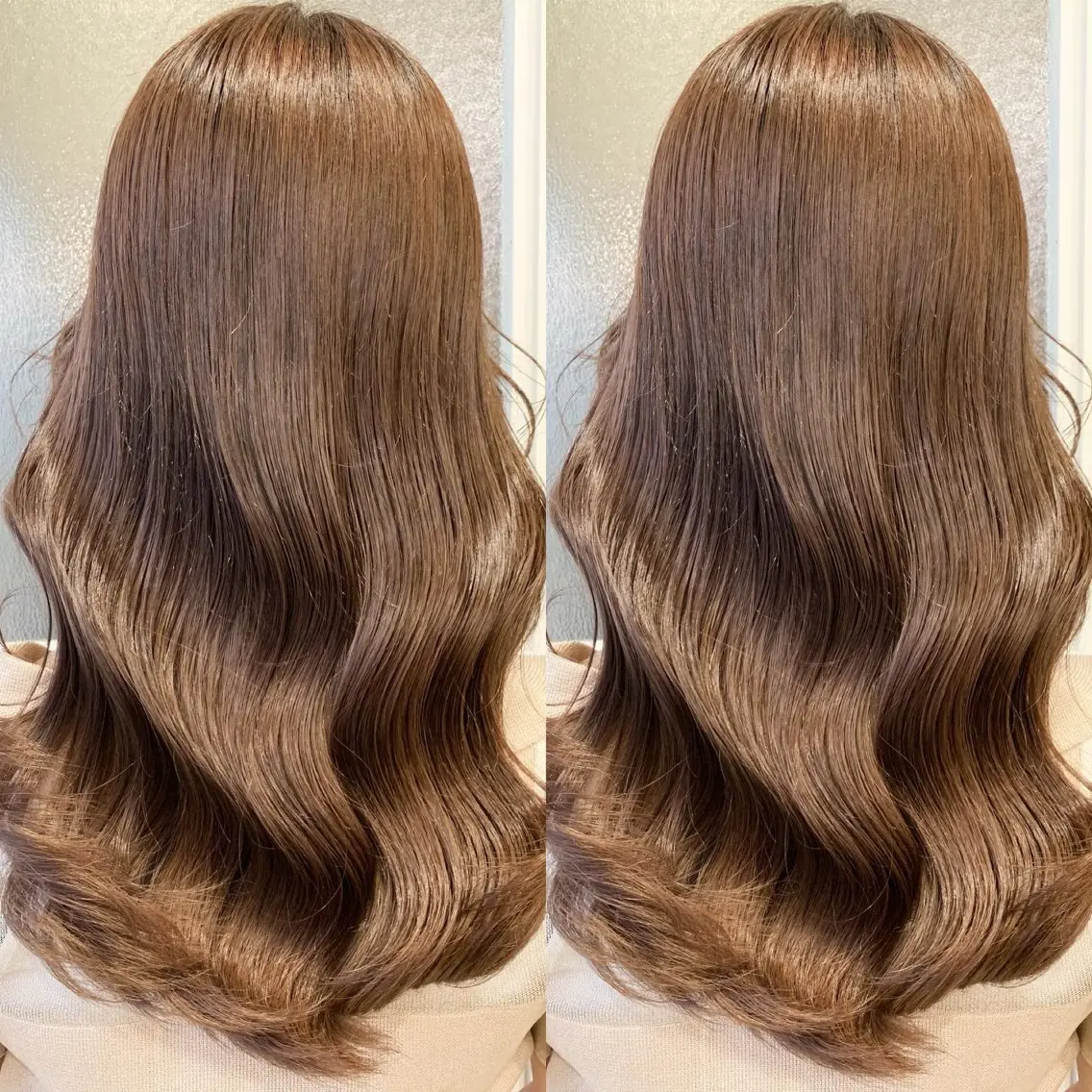 ロング カット ヘアカラー 縮毛矯正/髪質改善 カラー/レイヤーのヘアスタイル
