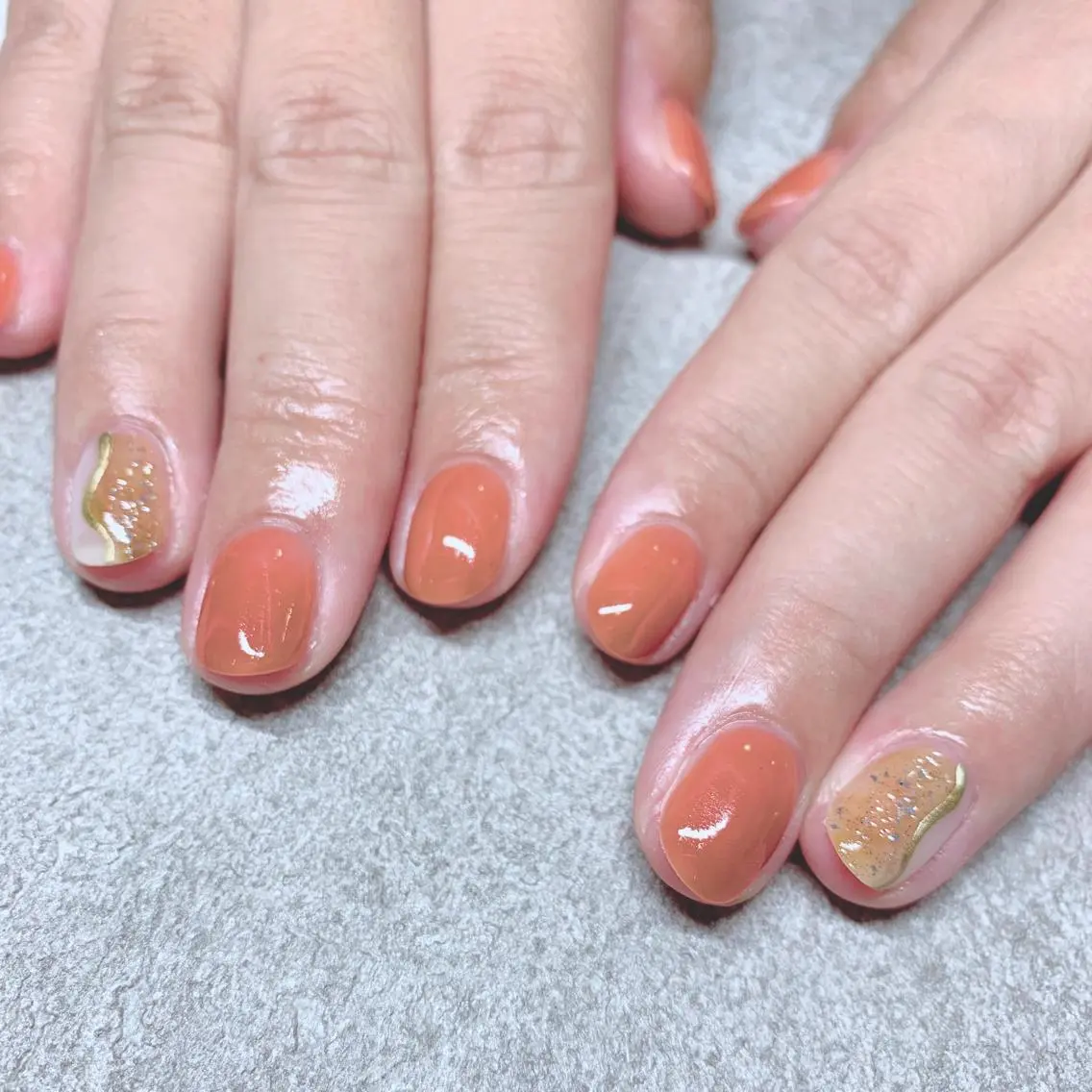 カラー ネイル ハンドネイル Cozy_ ilumのネイルデザイン