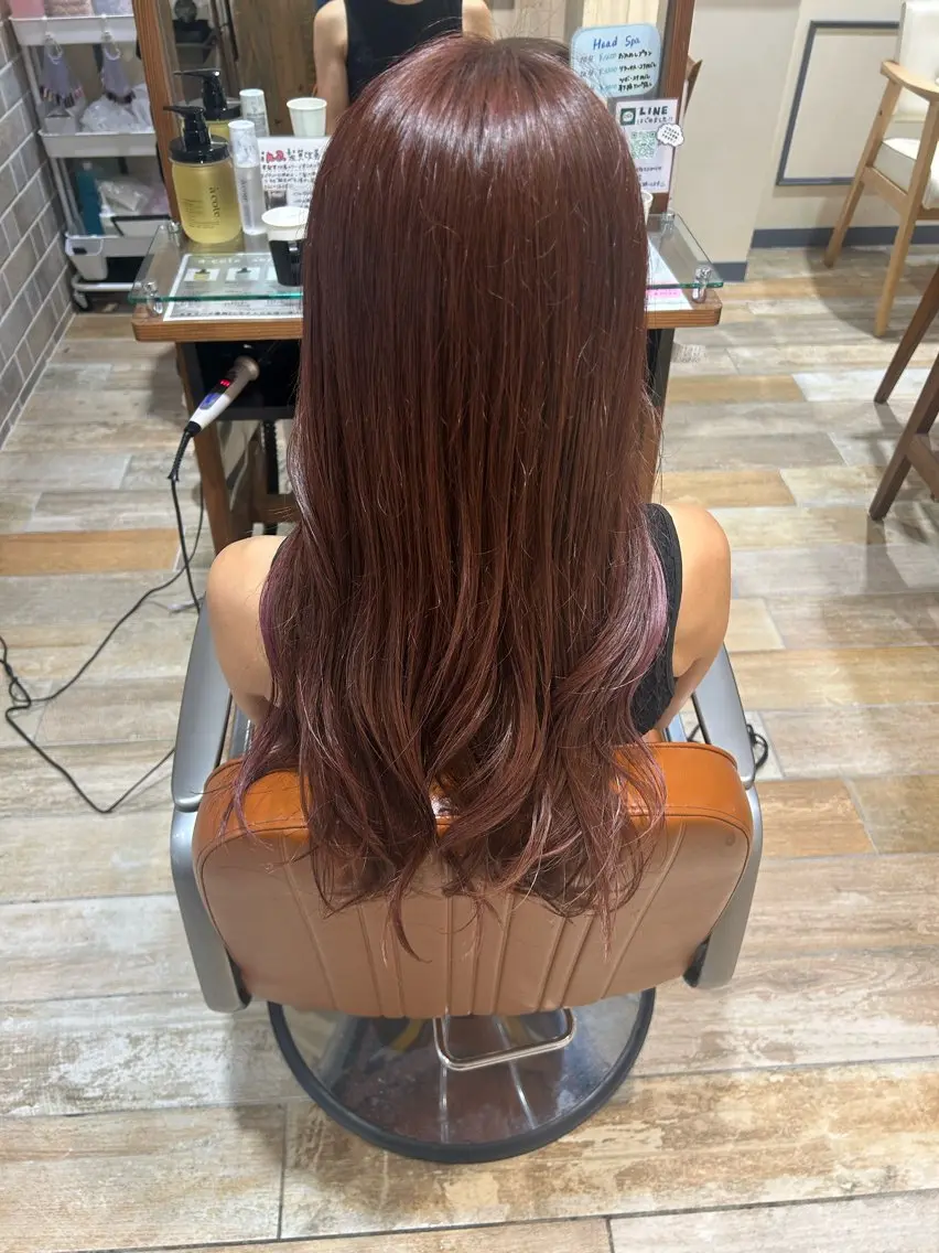 カラー ピンクカラー ヘアカラー 須藤 向日葵のヘアスタイル