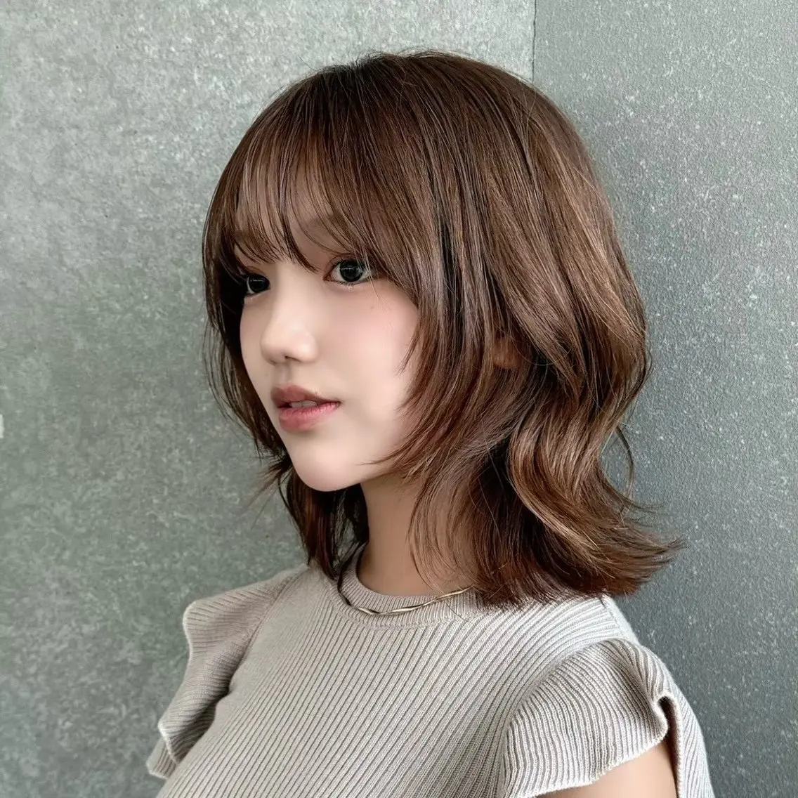 ミディアム カラー ヘアカラー トリートメント 透明感カラー🌟 縮毛矯正Kokiのヘアスタイル