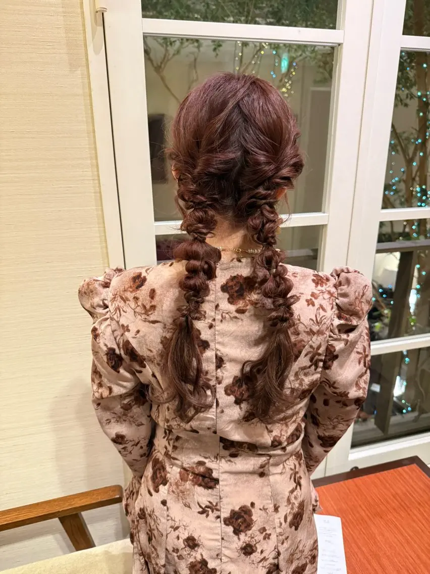 ロング ヘアアレンジ ロング ヘアセット 谷川 未来のヘアスタイル