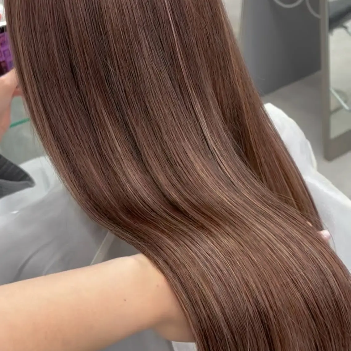 ロング カラー エクステ 韓国風ヘア エクステ ヘアセット 横浜シールエクステ 韓国エクステみさきのヘアスタイル