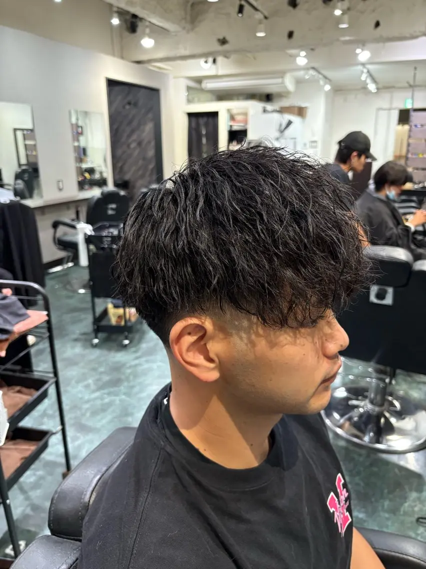 パーマ メンズ カット パーマ 嶋田 海輝斗のヘアスタイル