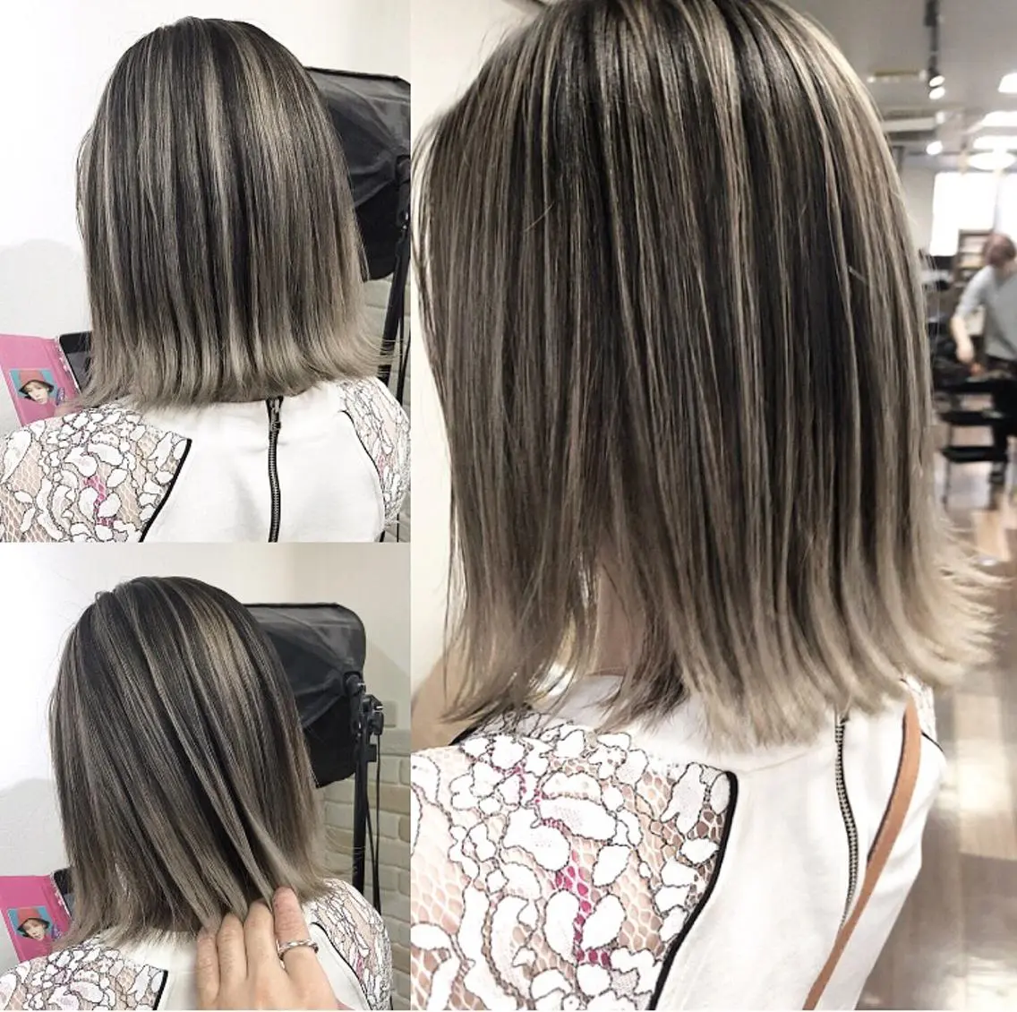 カラー 林 バンフムのヘアスタイル