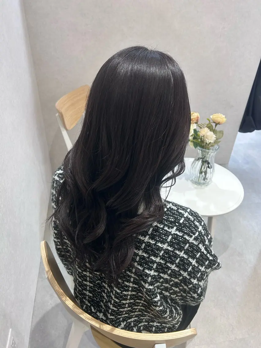 ロング パープルカラー Mao 🎀bob Oliveカラー🌿のヘアスタイル