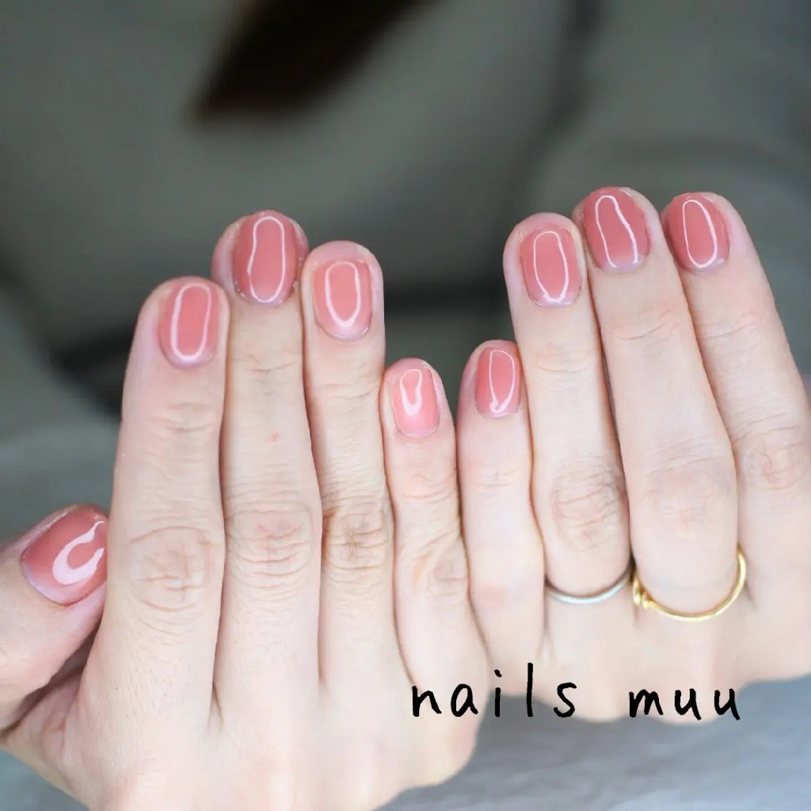 ネイル オフィスネイル ワンカラーネイル ピンク 春ネイル nails muu まゆのネイルデザイン