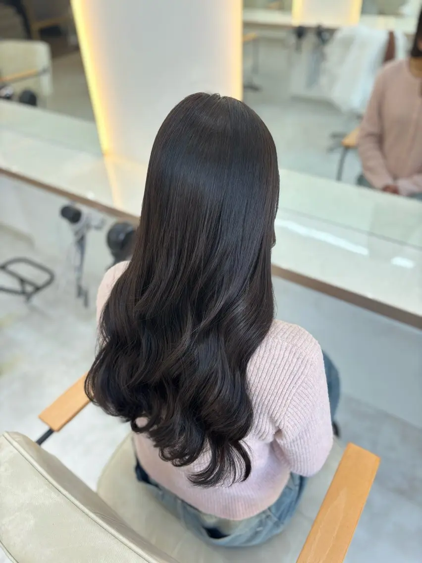 ロング カラー 髪質改善 トリートメント 💖艶髪縮毛矯正💖 Miikuのヘアスタイル