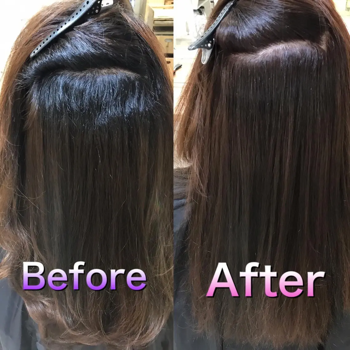 セミロング カット 縮毛矯正 トリートメント 髪質改善満足度NO1 山下のヘアスタイル