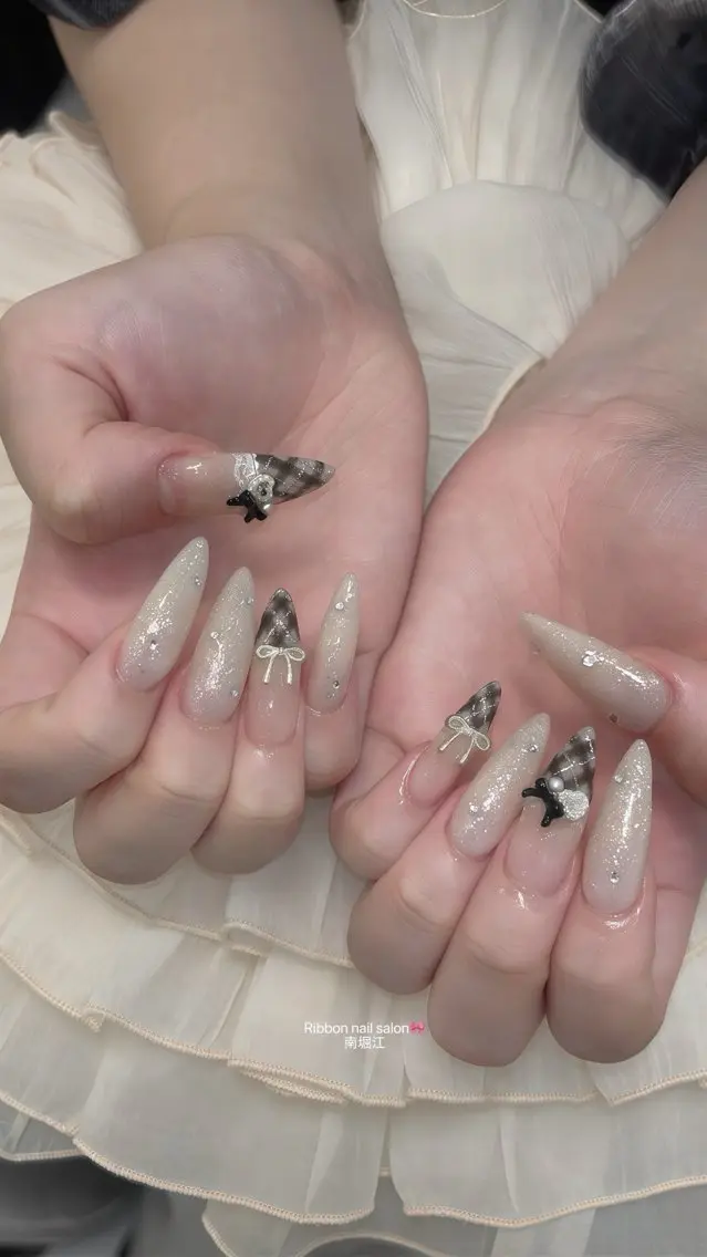 ネイル ハンドネイル RibbonNail 南堀江のネイルデザイン