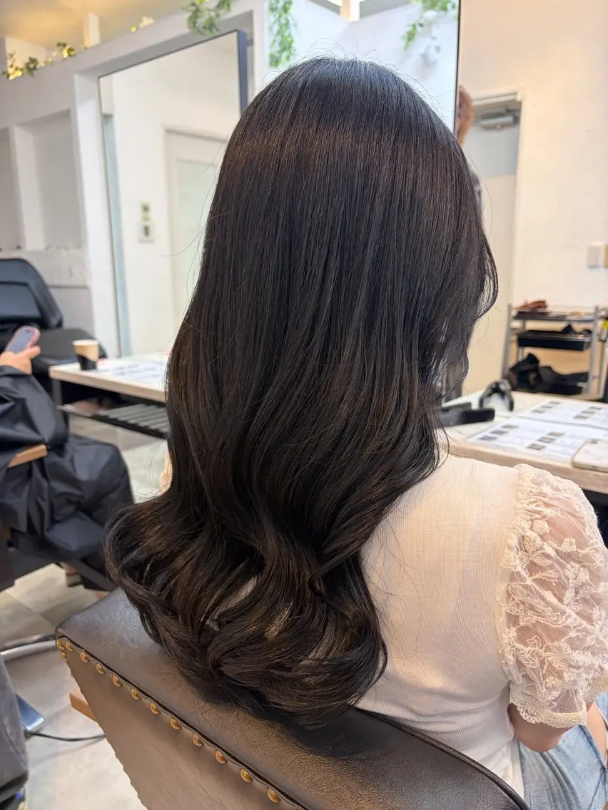 セミロング カラー 🥀韓国ヘア🥀 宮津真菜のヘアスタイル
