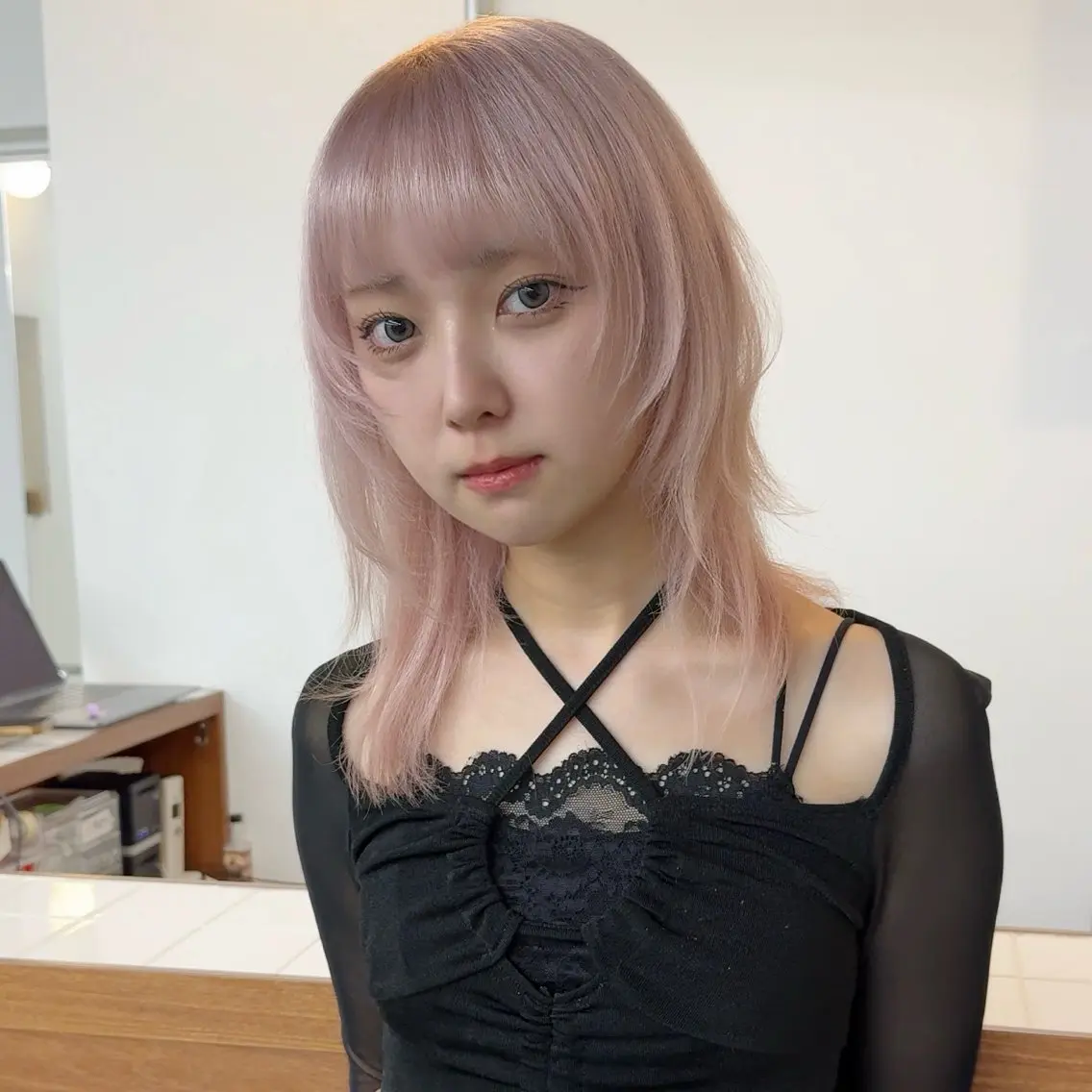 ミディアム カラー ヘアカラー カットモデル୨୧大阪 梅田タカシマリナ♡のヘアスタイル