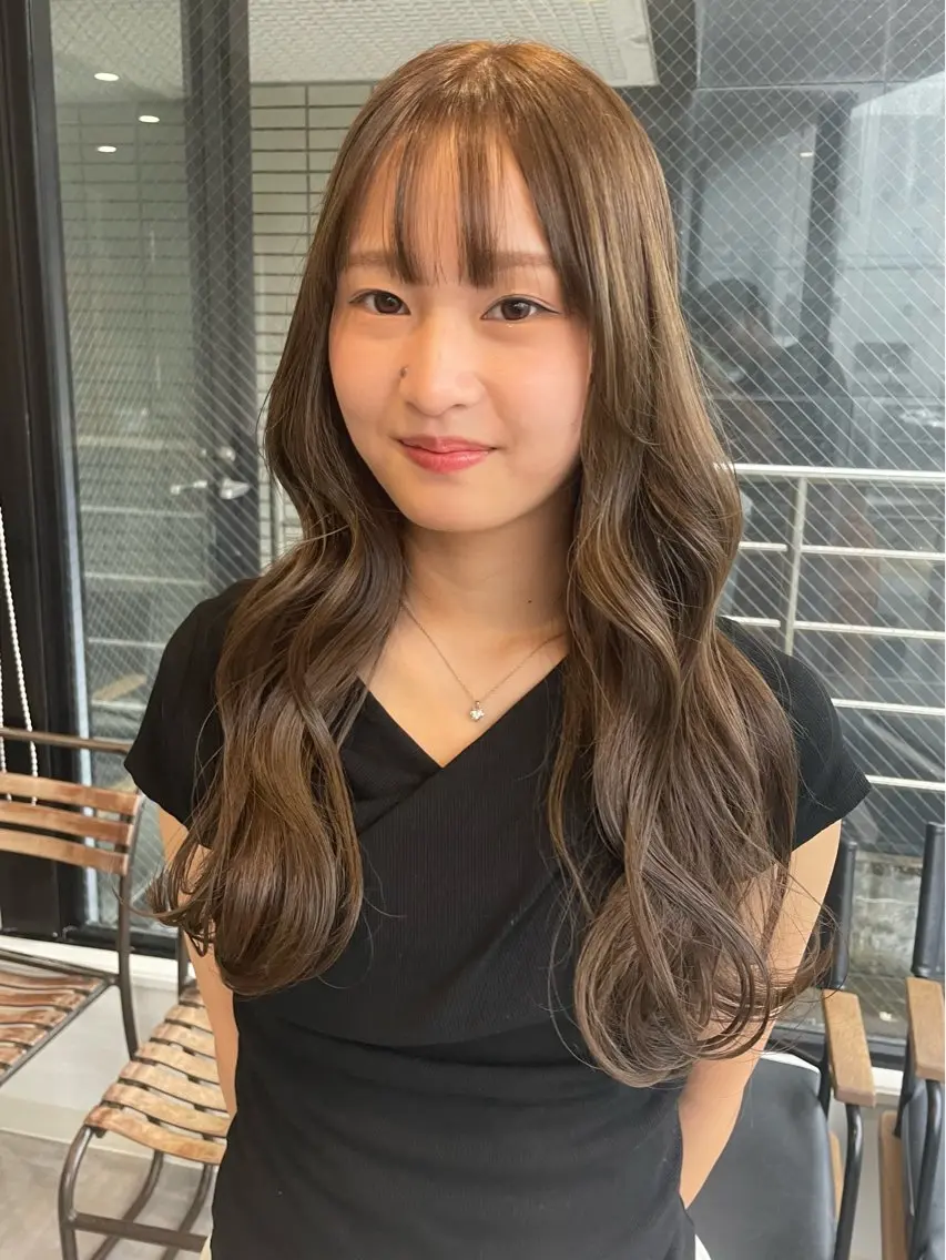 ロング カット ヘアカラー トリートメント 山浦司颯‪/ カラー/レイヤーのヘアスタイル