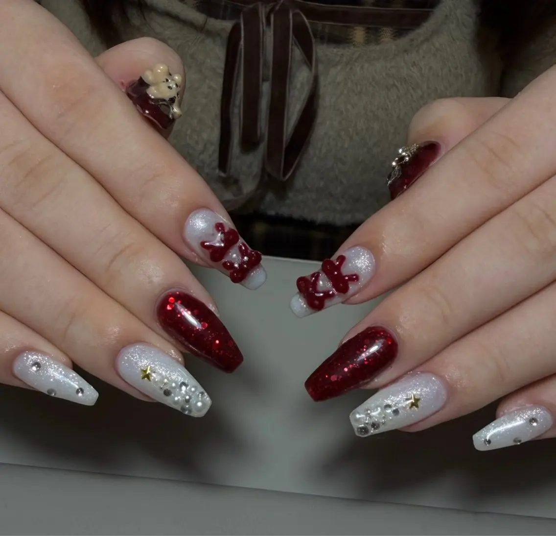 ネイル 冬ネイル クリスマス GreenNail salonパラジェルのネイルデザイン