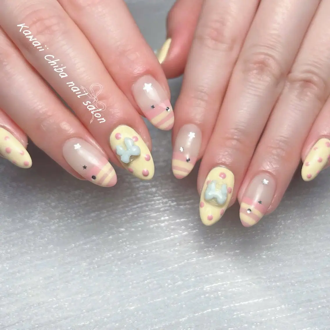 ネイル チークネイル ドット フットネイル フレンチネイル 韓国ネイル Kawaii _Nailのネイルデザイン