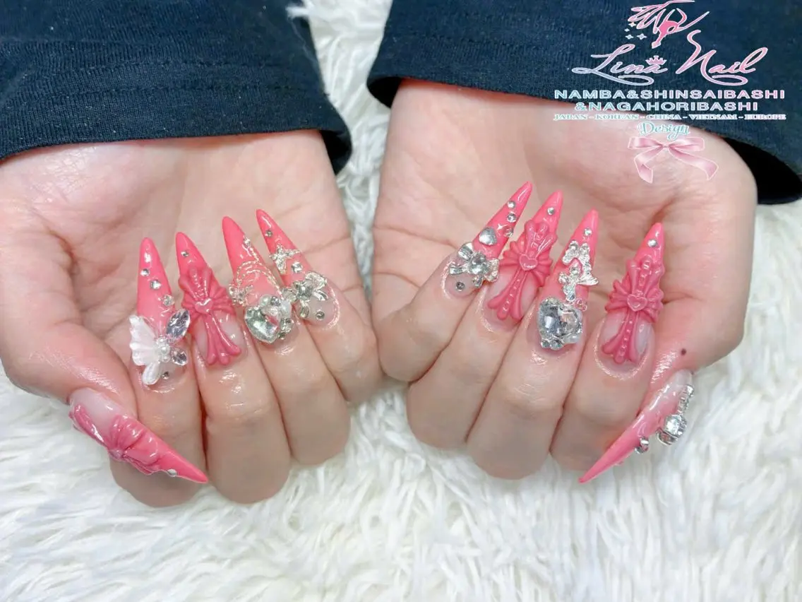 ネイル チークネイル 桜ネイル フラッシュネイル フットネイル ジェルネイル ハンドネイル リナネイル アメ村心斎橋店のネイルデザイン
