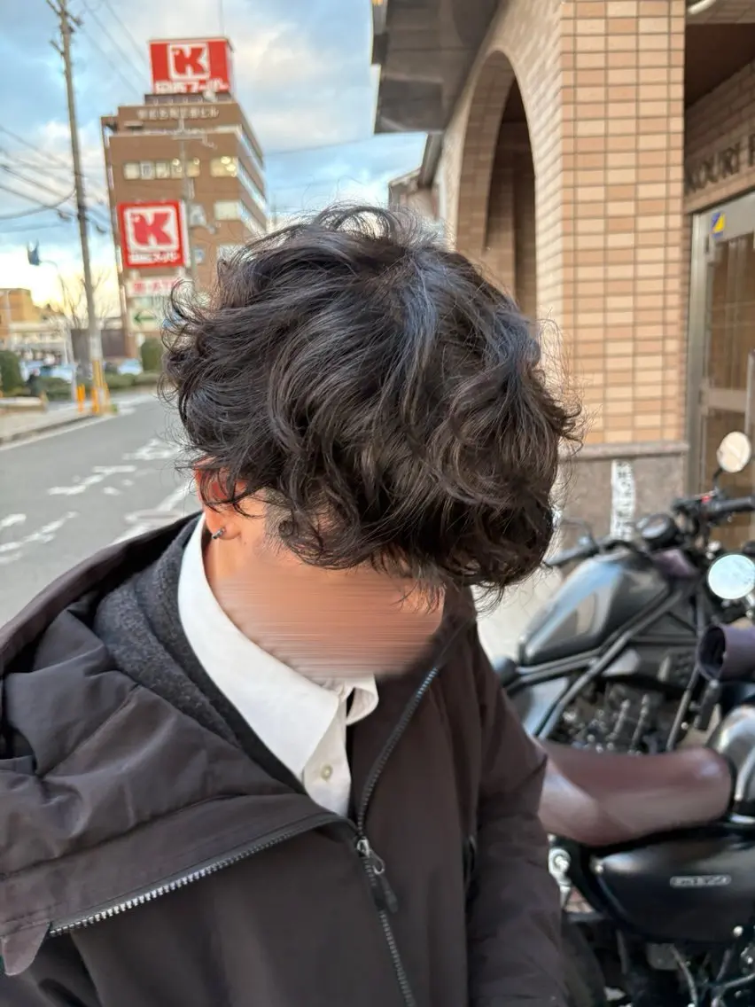パーマ メンズ 桑田 彩奈のヘアスタイル