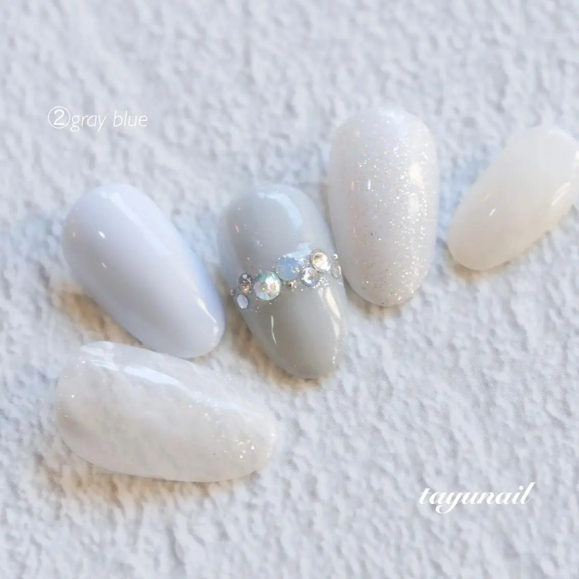 ネイル アートネイル ブルー ジェルネイル ワンカラーネイル パラジェル ネイルサロン 【たゆnail】のネイルデザイン