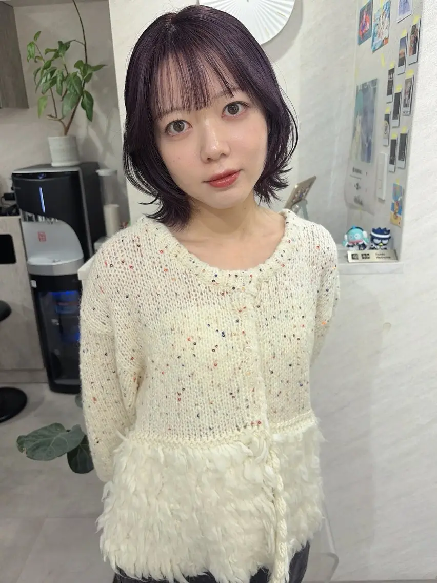 ミディアム カット ヘアカラー 🌸インナーカラー 🌸藤井春華のヘアスタイル