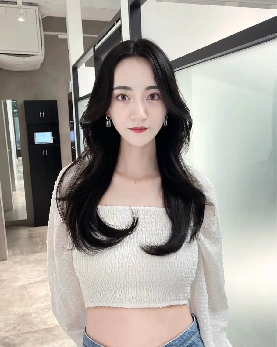 カラー カット ヘアカラー トリートメント 韓国レイヤーカット 髪質改善▫️水野有真のヘアスタイル