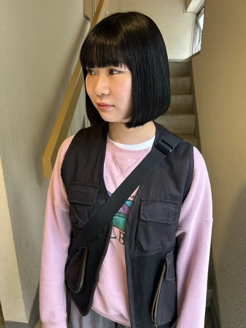 ミディアム 薄暮 マツイ レンのヘアスタイル