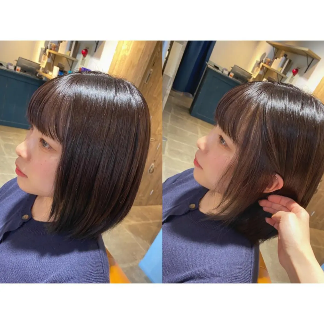 カラー ディープラベンダー ラベンダーカラー 🩵盛れる顔周りヘア EMI🩵のヘアスタイル